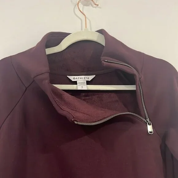 Athleta Decadent Chocolate Cozy Karma Asym Pullover size Small - Picture 4 of 16